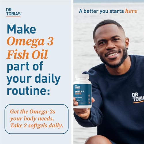Dr. Tobias Omega 3 Fish Oil, 800 mg EPA 600 mg DHA Omega 3 Supplement for Heart Dr. TobiasUS supplements