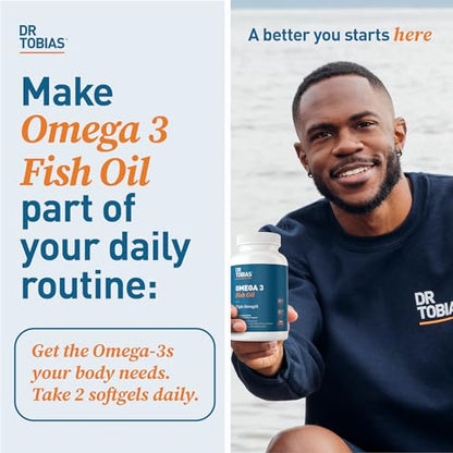 Dr. Tobias Omega 3 Fish Oil, 800 mg EPA 600 mg DHA Omega 3 Supplement for Heart Dr. TobiasUS supplements
