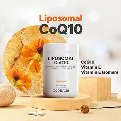 Codeage Liposomal CoQ10 Supplement - Vitamin E Isomers Tocopherols - 125mg Coenzy CodeageUS supplements