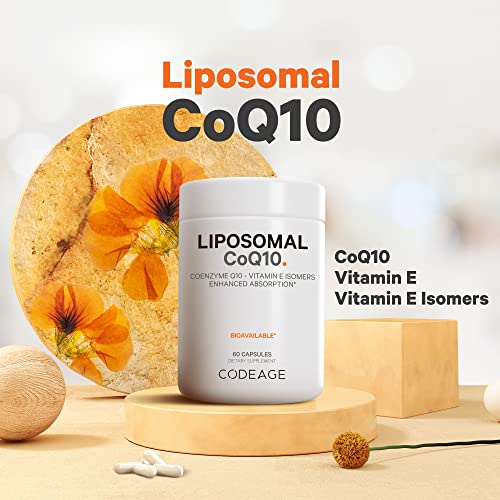 Codeage Liposomal CoQ10 Supplement - Vitamin E Isomers Tocopherols - 125mg Coenzy CodeageUS supplements