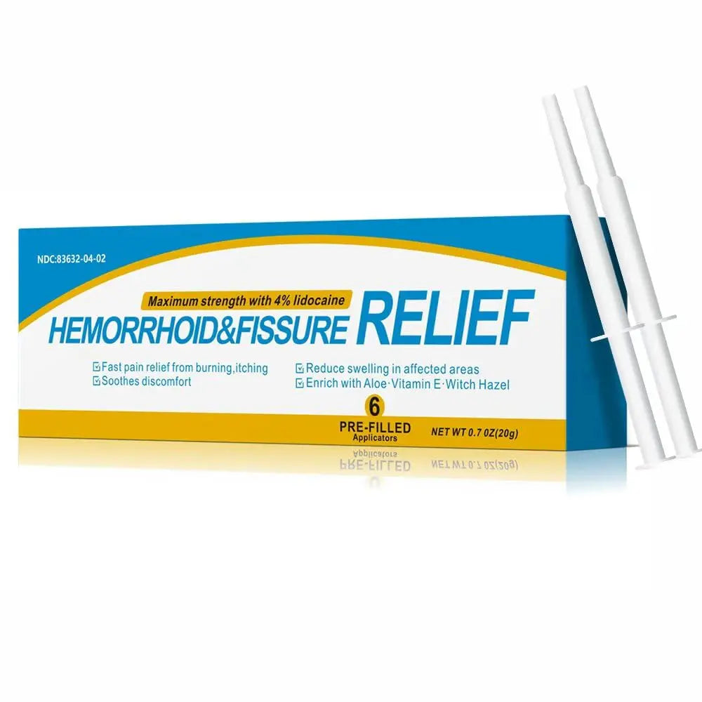 RHAICARE Hemorrhoid and Fissure Treatment Ointment (6 Pre-Filled Pack),Hemorrhoid and Fissure Cream Witch Hazel Maximum Strength Pain Relief,for Itching and Swelling RHAICAREAu supplements