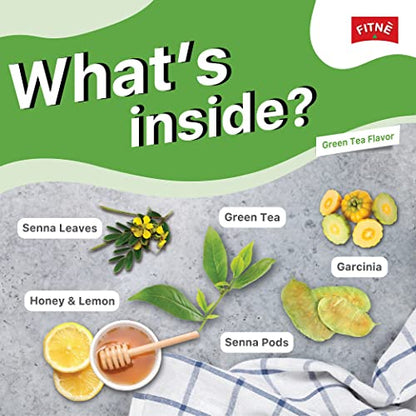 FITNE Green Tea Herbal Honey Lemon With Garcinia Senna Infusion Gentle Detox Cleanse FITNÈUS supplements
