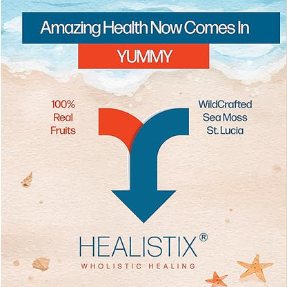 Healistix Pineapple Irish Sea Moss Gel 16 Oz - St Lucia Wildcrafted Seamoss Gel, Packed HX HEALISTIXUS supplements