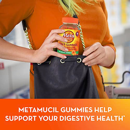 Metamucil Daily Fiber Gummies, Orange Flavored, No Sugar Added, 5g Prebiotic Plant MetamucilUS supplements