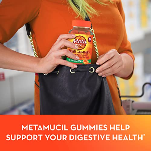 Metamucil Daily Fiber Gummies, Orange Flavored, No Sugar Added, 5g Prebiotic Plant MetamucilUS supplements