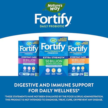 Nature's Way Fortify Probiotics for Women + Prebiotic, Digestive*, Immune*, and Vaginal Nature's WayUS supplements