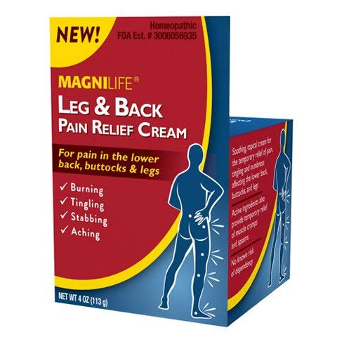 MagniLife Leg & Back Pain Relief Cream (4 oz), Topical Support for Leg Pain & Lower Back Discomfort, Fast Absorbing, No Residue, Mild Scent, Massage-in Formula MagniLifeAu supplements