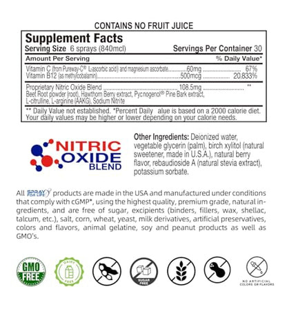 Spray For Life Nitric Oxide Blend Spray Supplements, Sublingual Nitric Booster Support Spray For LifeUS supplements