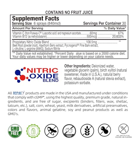 Spray For Life Nitric Oxide Blend Spray Supplements, Sublingual Nitric Booster Support Spray For LifeAu supplements