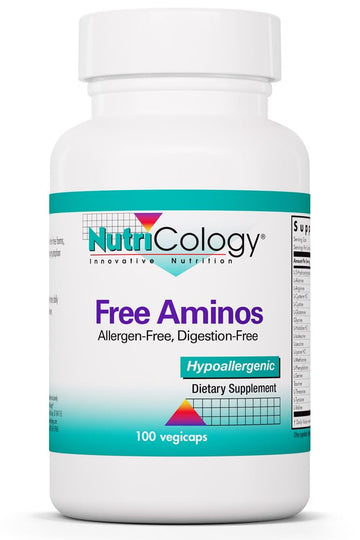 Nutricology Free Aminos Supplement - Essential Amino Acids Complex, Lean Muscle Mass Support, Vegetarian Capsules - 100 Count Allergy Research GroupAu supplements