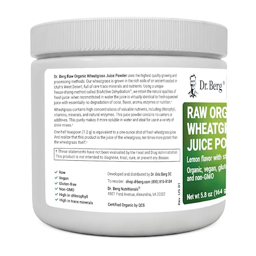 Dr. Berg USDA Certified Organic Green Powder Superfood (60 Servings) - Made with Raw Dr. Berg NutritionalsUS supplements