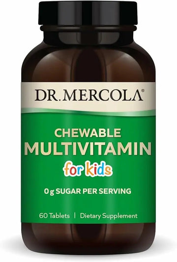 Dr. Mercola Chewable Multivitamin for Kids - 28 Vitamins & Minerals - 0g Sugar - Non-GMO, Gluten-Free & Soy-Free Dr. MercolaAu supplements