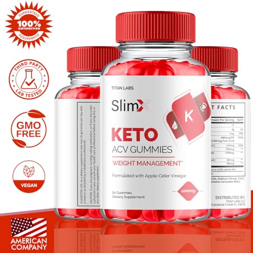 (2 Pack) SlimX Keto ACV Gummies, SlimX Keto ACV Advanced Weight Loss 1000MG Apple Titan LabsAu supplements