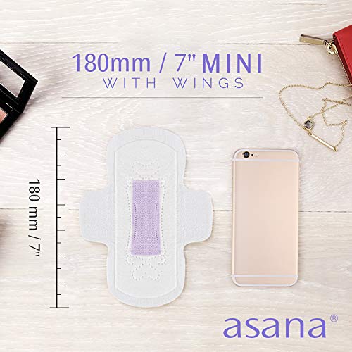Asana Natural Teen Period Pads Combo Pack (Mini, Mini Long, Liner, and Women Reg - Chlorine Free AsanaAu supplements