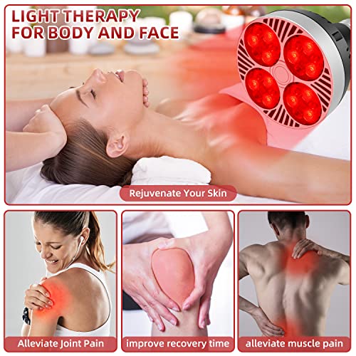 Red Light Therapy Lamp 24 LED Used for Red Light for Body and Face 660nm Red and 850nm Msupps.comAu supplements