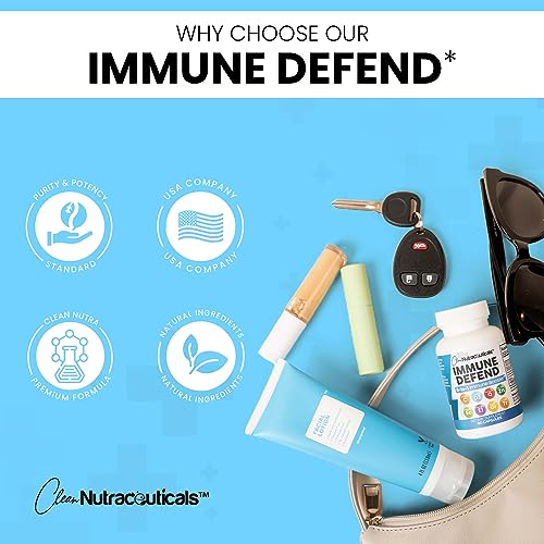 Immune Defense Support Supplement 8 in 1 w/Zinc 50mg Quercetin, VIT C Clean NutraceuticalsUS supplements