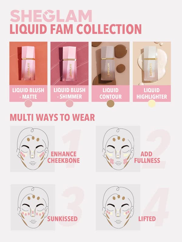 SHEGLAM Glow Bloom Liquid Waterproof Highlighter Long Lasting Cream Highlighter with Shimmer Dewy Finish - Vanilla Frost SHEGLAMAu supplements
