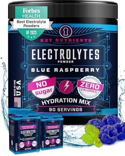 KEY NUTRIENTS Multivitamin Electrolytes Powder No Sugar - Tempting Blue Raspberry KEY NUTRIENTSUS supplements