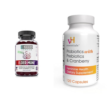 Zhou Nutrition Elder-Mune Sambucus Elderberry Gummies with Zinc and Vitamin C & vH Zhou NutritionUS supplements