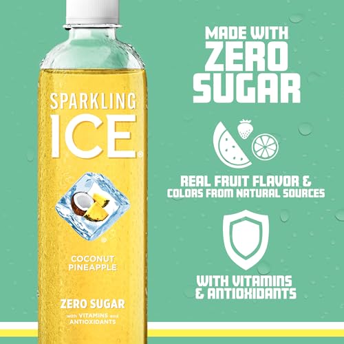 Sparkling Ice, Coconut Pineapple Sparkling Water, Zero Sugar Flavored Water, with Vitamin Sparkling ICEUS supplements
