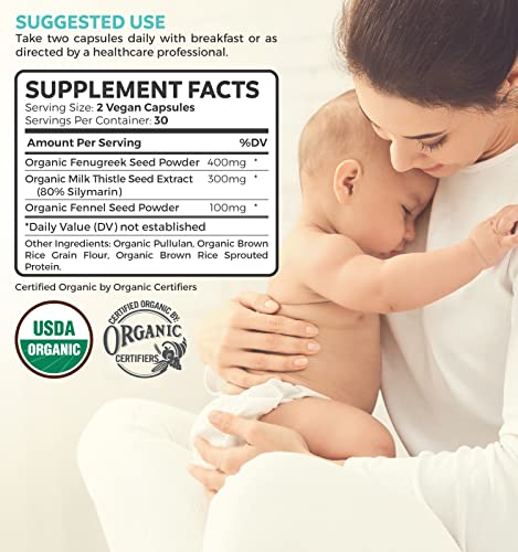 USDA Organic Lactation Supplement - Increase Milk Supply with Herbal Breastfeeding PURE COAu supplements