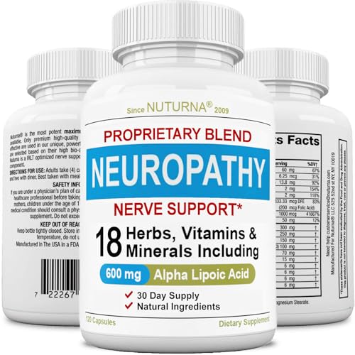 Neuropathy Support Supplement with 600 mg Pure Alpha Lipoic Acid NuturnaUS supplements