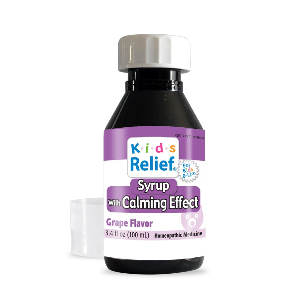 Kids Relief Syrup with Calming Effect, for Kids 0-12 Yrs, Grape Flavor, Gluten and Dye Free, No Added Sugar, 3.4 oz Kids ReliefAu supplements