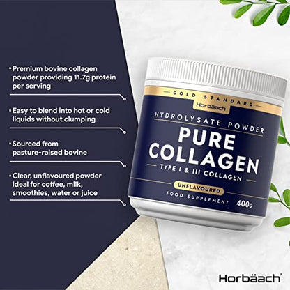 Collagen Powder | Gold Standard Bovine Collagen Peptides | Hydrolyzed Collagen HorbäachUS supplements