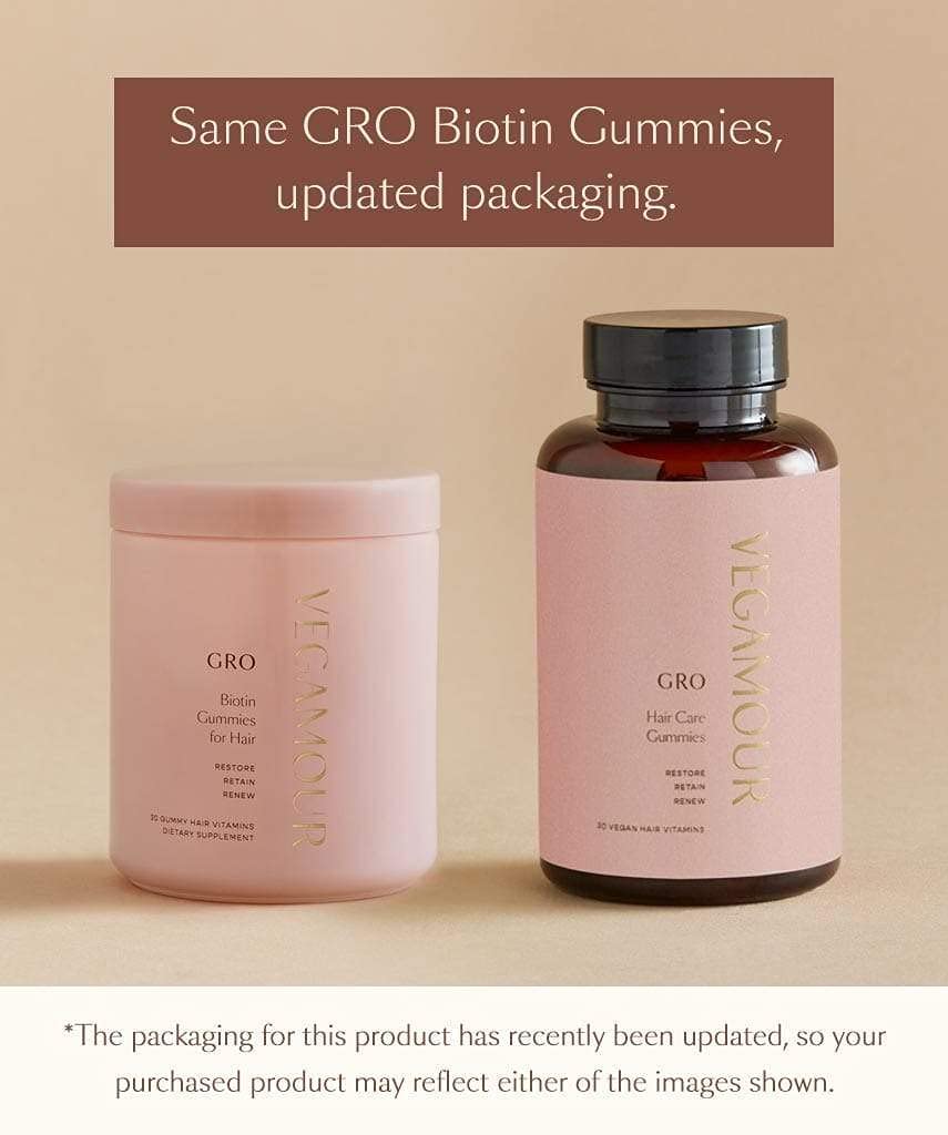 VEGAMOUR GRO Biotin Gummies, Strawberry Flavor with 5000 mcg Biotin, Supports VEGAMOURAu supplements