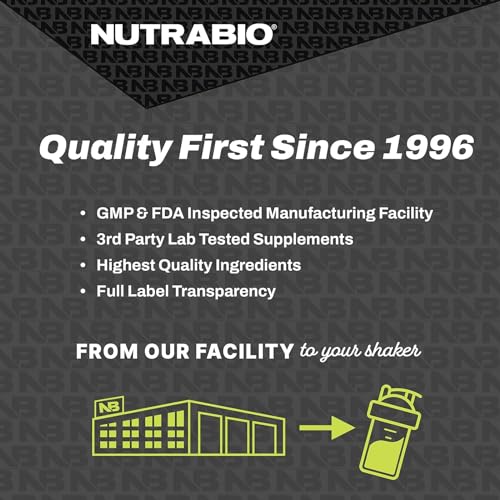 NutraBio Classic Whey Protein Powder- 25G of Protein Per Scoop - No Fillers, Artificial NutraBioUS supplements