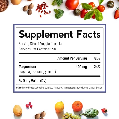 Doctor's Recipes Magnesium Glycinate for Men & Women, 100mg Elemental Mag, 90 Caps Doctor's RecipesAu supplements
