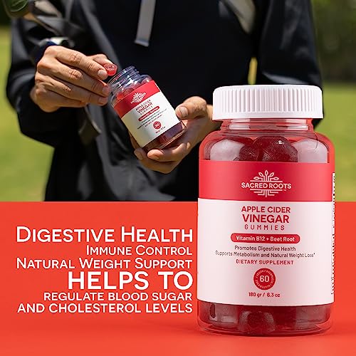 Sacred Roots Sugar-Free, Apple Cider Vinegar Gummies, 60 Gummies – Supports Healthy Sacred RootsAu supplements