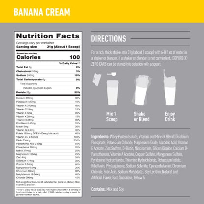 Isopure Protein Powder, Zero Carb Whey Isolate with Vitamin C & Zinc for Immune Support IsopureUS supplements