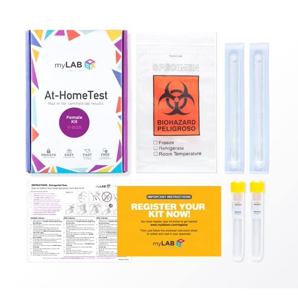 myLAB Box STD at Home Test for Yeast, Vaginal Health Combo CLIA Lab Certified Results myLAB BoxAu supplements