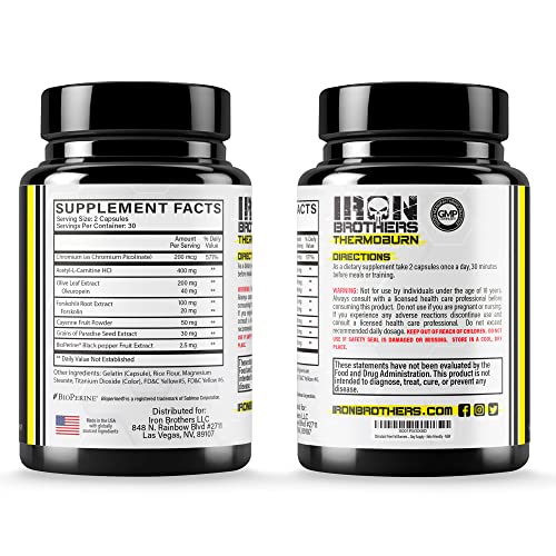 Stimulant Free Fat Burners for Women and Men – Weight Loss - Non Stim Thermogenic Fat Iron Brothers SupplementsUS supplements