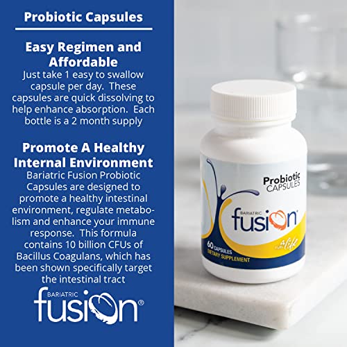 Bariatric Fusion Probiotic Capsule | Easy to Swallow Bariatric Vitamin | 10 Billion CFU Bariatric FusionAu supplements