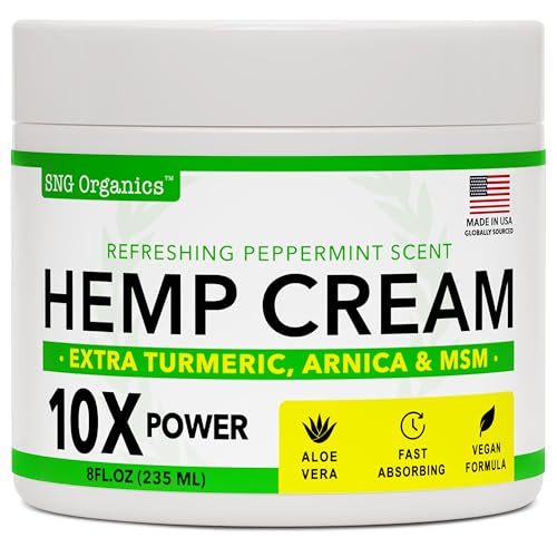 Super Natural Goods Hemp Cream with Hemp Oil, Turmeric, Arnica & Menthol – Botanical Cream with a Cooling Sensation for Localized Application (8oz) Super Natural GoodsAu supplements