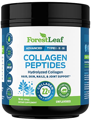 Collagen Peptides Powder Unflavored - Hydrolyzed Collagen Protein Powder ForestLeafUS supplements