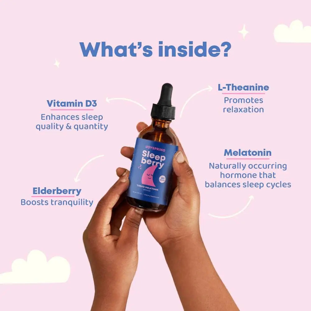 JoySpring Multivitamin & SleepBerry Bundle | Kids Vitamins & Minerals Naturally Sourced, Non-GMO, Non-Alcoholic Liquid Formula, Immunity Health Support | JoySpringAu supplements