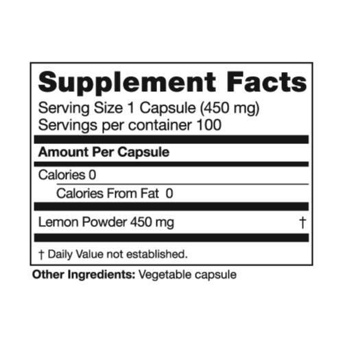 Seagate Products Whole Lemon Concentrate 450 mg 100 Capsules SeagateAu supplements