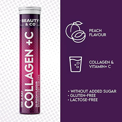 Collagen Effervescent - Marine Collagen & Vitamin C (2 Tubes) Beauty & CoUS supplements