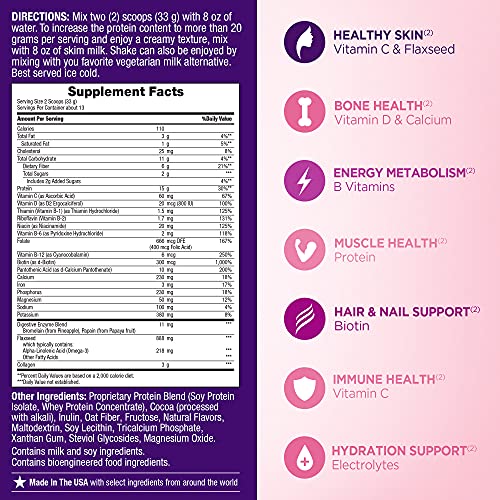 Nature's Bounty Complete Protein & Vitamin Shake Mix with Collagen & Fiber, Contains Vitamin C Nature's BountyUS supplements