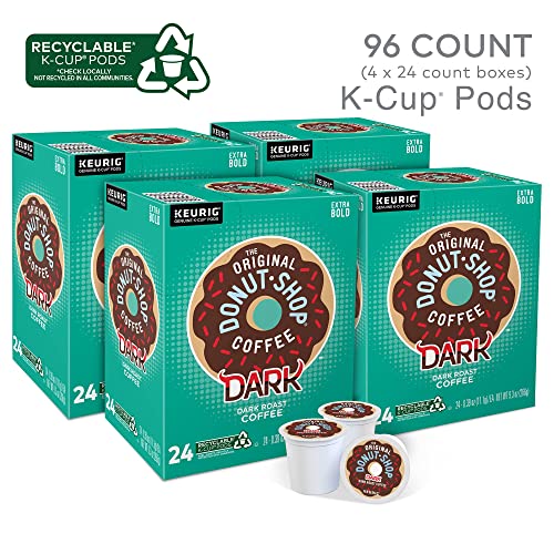 The Original Donut Shop Dark Coffee, Keurig Single-Serve K-Cup Pods, Dark Roast, 96 Ct The Original Donut ShopUS supplements