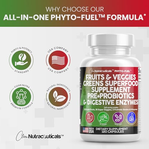 Fruits and Veggies Supplement Reds & Green Superfood - A Natural Balan Clean NutraceuticalsUS supplements