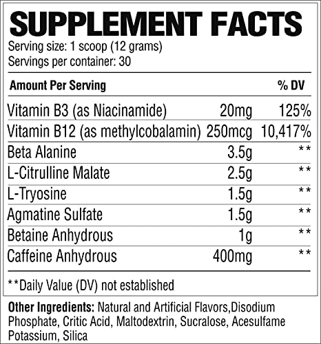 RAW Preworkout Extreme | High Stimulant Preworkout Powder Drink, Extreme Energy RAWAu supplements