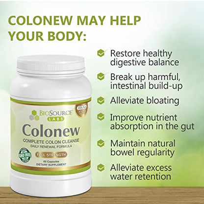 BioSource Labs Colonew Complete Colon Cleanse Natural Detox Supplement for Daily BioSource LabsUS supplements