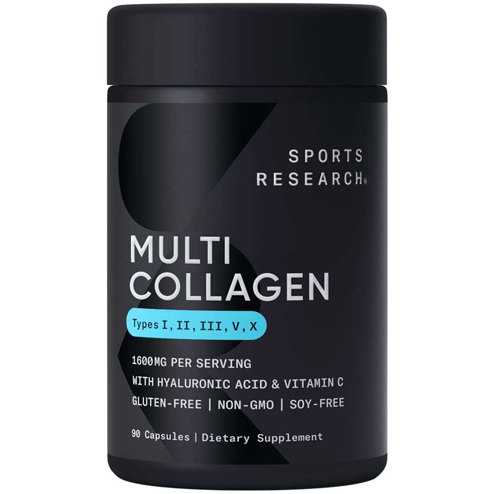 Sports Research Multi Collagen Pills (Type I, II, III, V, X) Hydrolyzed Collagen Peptides Sports ResearchUS supplements