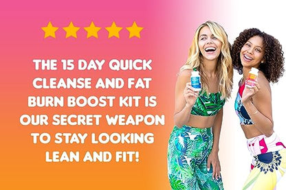 SkinnyBoost Fat Burn & 15 Day Quick Cleanse KIT-Vegan Capsules, Easy to Use: Detox SkinnyBoostUS supplements