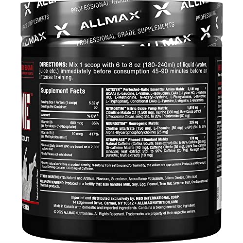 ALLMAX MUSCLEPRIME, White Raspberry - 266 g - Advanced Grade Pre-Workout ALLMAX NutritionAu supplements