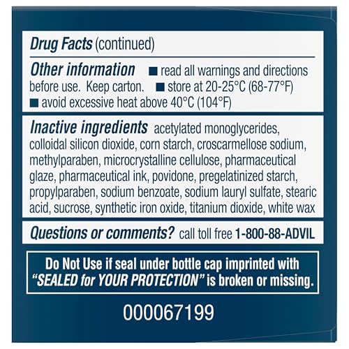 Advil Pain Reliever and Fever Reducer, Ibuprofen 200mg for Pain Relief - 24 Coated Tablets AdvilAu supplements